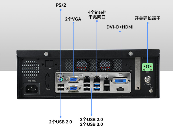 乐鱼桌面式工控机,迷你工业主机,EPC-3100